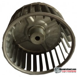 Single Inlet Steel Blower Wheel 4-5/8" Diameter 2-7/16" Width 3/8" Bore with Counterclockwise Rotation SKU: 04200214-012-S-AA-CCW-001