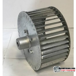 Single Inlet Steel Blower Wheel 13-1/4" D 6" W 1-1/8" Bore -Outside Hub- Clockwise Rotation and ring SKU: 13080600-104-HD-S-CW-O-W