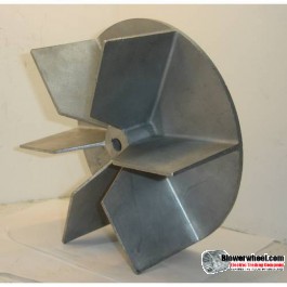 Paddle Wheel Cast Aluminum Blower Wheel 9" Diameter 2-7/8" Width 1/2" Bore with Clockwise-Counterclockwise Rotation SKU: pw09000228-016-casta-6flatblade-01 ASIS