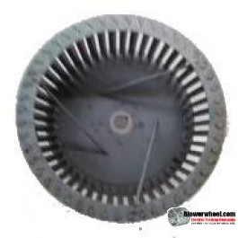 Single Inlet Aluminum Blower Wheel 12-3/8" Diameter 5-1/2" Width 1" Bore Clockwise rotation with Outside Hub and Re-Rods