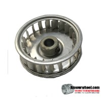 Single Inlet Aluminum Blower Wheel 1-7/8" Diameter 5/8" Width 5/16" Bore with Counterclockwise Rotation SKU: 01280020-010-A-AA-CCW-001