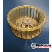 Single Inlet Plastic Blower Wheel 2-1/4" Diameter 7/8" Width 1/4" Bore with Clockwise Rotation SKU: 02080028-008-PS-CW-01