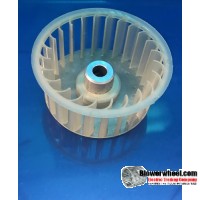 Single Inlet Plastic Blower Wheel 2-1/4" Diameter 1" Width 1/4" Bore with Counterclockwise Rotation SKU: 02080100-008-PS-CCW-01