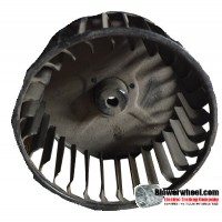 Single Inlet Steel Blower Wheel 3-3/4" Diameter 1-7/8" Width 1/4" Bore with Clockwise Rotation SKU: 03240128-008-S-AA-CW-001