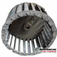 Single Inlet Steel Blower Wheel 3-3/4" Diameter 2-1/16" Width 5/16" Bore with Clockwise Rotation SKU: 03240202-010-S-T-CW-001