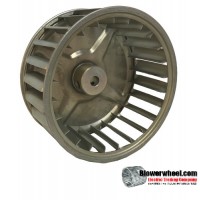 Single Inlet Aluminum Blower Wheel 4-1/4" Diameter 2" Width 5/16" Bore with Clockwise Rotation SKU: 04080200-010-A-AA-CW-001