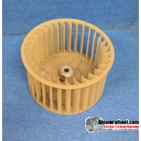 Single Inlet Plastic Blower Wheel 4-1/2" Diameter 2-7/16" Width 1/4" Bore with Clockwise Rotation SKU: 04160214-008-PS-CW-01