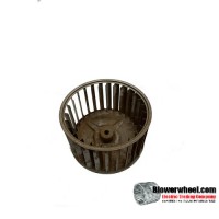 Single Inlet Steel Blower Wheel 4-11/16" Diameter 2-7/8" Width 1/4" Bore with Counterclockwise Rotation SKU: 04220228-008-S-AA-CCW-001