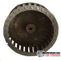 Single Inlet Aluminum Blower Wheel 5-1/2" Diameter 1-7/8" Width 5/16" Bore with Clockwise Rotation SKU: 05160128-010-AS-T-CW-001