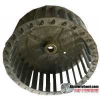 Single Inlet Steel Blower Wheel 6-1/8" Diameter 2-7/16" Width 1/2" Bore with Counterclockwise Rotation SKU: 06040214-016-S-T-CCW-001