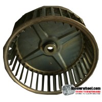 Single Inlet Galvanized Steel Blower Wheel 6-3/16" Diameter 2-3/8" Width 1/2" Bore with Clockwise Rotation SKU: 06060212-016-GS-AA-CW-001