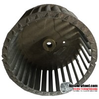 Single Inlet Steel Blower Wheel 6-3/16" Diameter 3-7/8" Width 1/2" Bore with Counterclockwise Rotation SKU: 06060328-016-S-T-CCW-001