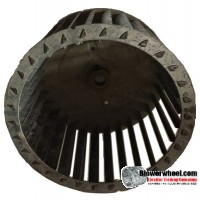 Single Inlet Steel Blower Wheel 6-3/16" Diameter 4-1/8" Width 1/2" Bore with Counterclockwise Rotation SKU: 06060404-016-S-T-CCW-001