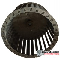Single Inlet Steel Blower Wheel 6-3/16" Diameter 4-1/8" Width 1/2" Bore with Counterclockwise Rotation SKU: 06060404-016-S-T-CCW-001