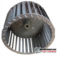 Single Inlet Aluminum Blower Wheel 6-1/4" Diameter 3-3/4" Width 5/16" Bore with Clockwise Rotation SKU: 06240324-010-A-T-CW-001