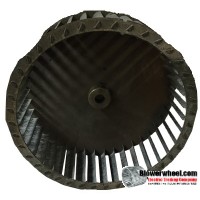 Single Inlet Steel Blower Wheel 8" Diameter 2-7/8" Width 1/2" Bore with Counterclockwise Rotation SKU: 08000228-016-S-T-CCW-001