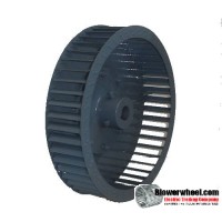 Single Inlet Steel Blower Wheel 11" D x  5-1/8" W- 24mm Bore-Clockwise  rotation- with inside-outside hub- SKU: 11000504-24mm-HD-S-CW-IHOH
