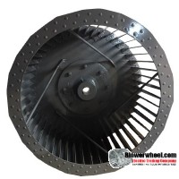 Single Inlet Steel Blower Wheel 15-1/2" Diameter 8-7/8" Width 1" Bore with Counterclockwise Rotation-ONLY 1 IN-STOCK SKU: 15160828-100-S-T-CCW-001
