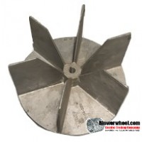 Paddle Wheel Cast Aluminum Blower Wheel 11" Diameter 5-1/2" Width 5/8" Bore with Clockwise-Counterclockwise Rotation SKU: PW11000516-020-CastA-Blade6Flat-Radial-Design-01 AS IS