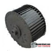 Single Inlet Steel Blower Wheel 6" Diameter 3-1/8" Width 1/2" Bore Clockwise rotation with Outside Hub and Re-Rods